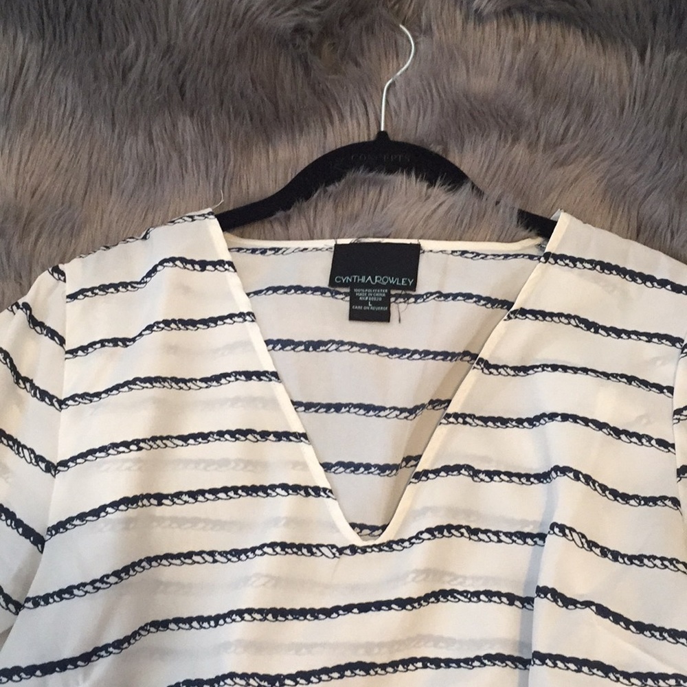 CYNTHIA ROWLEY- nautical style blouse